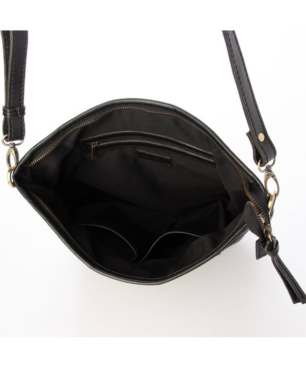 UNBILLION ピークスピーク PEAKS PEAK / 牛革パッチワーク口折れ2wayショルダー ブラック