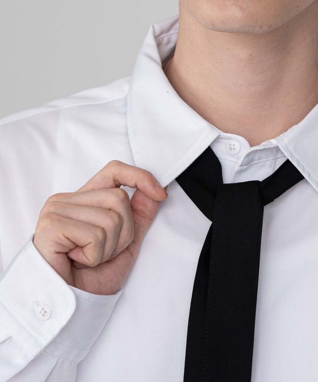 WEGO 【ユニセックス着用ITEM/MLサイズ展開】TRボウタイシャツ（LS） ホワイト