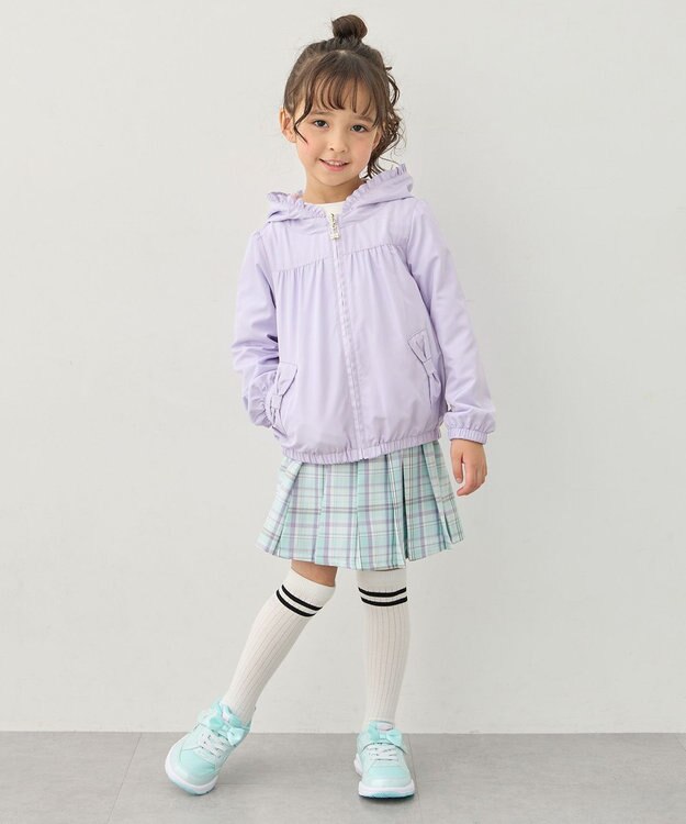 ANY KIDS 【フード取り外し/洗濯機可能】撥水加工リバーシブルゾン ラベンダー