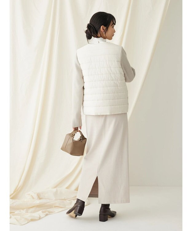 CRAFT STANDARD BOUTIQUE 中綿×ニット切替ジャケット Ivory