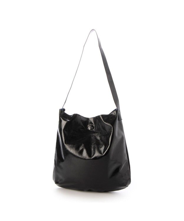 UNBILLION カシュカシュ cachecache / クラッシュメタリック2wayホーボーショルダー ブラック