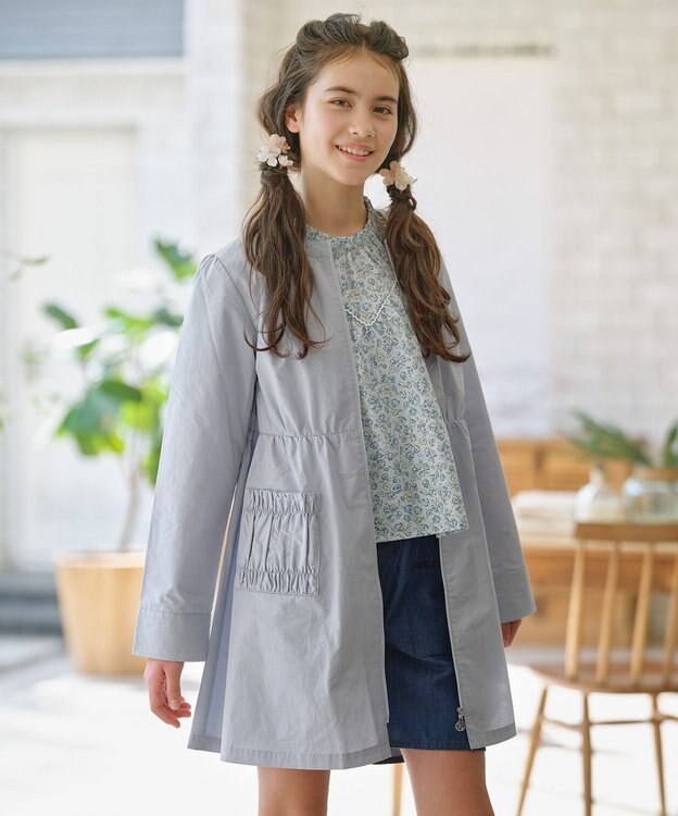 組曲 KIDS 【150-160㎝】ナチュラル  スプリングコート サックスブルー系