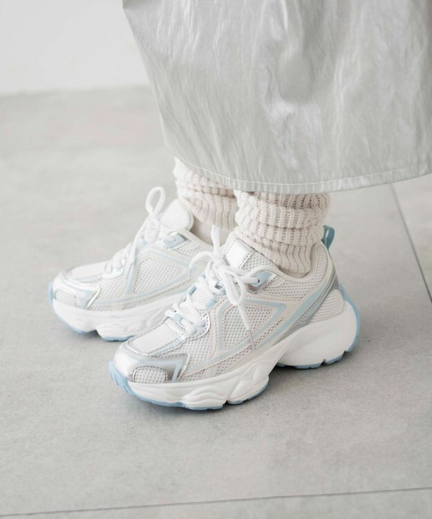 WEGO プリントデザインスニーカー サックス