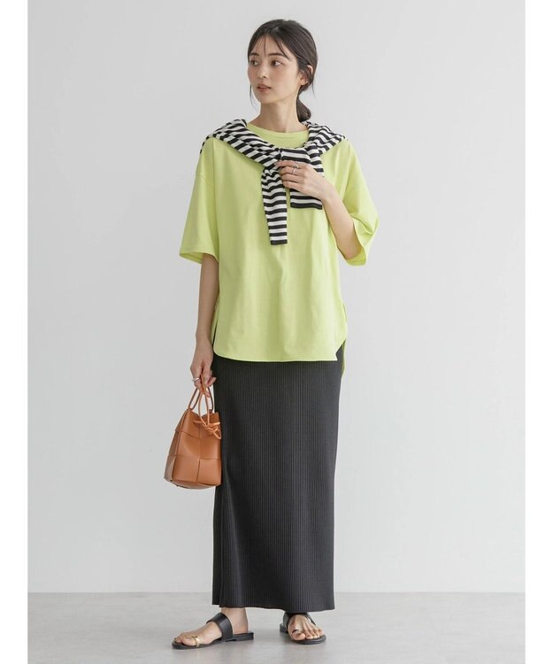 AMERICAN HOLIC 抗菌防臭ラウンドテールカットプルオーバー Yellow