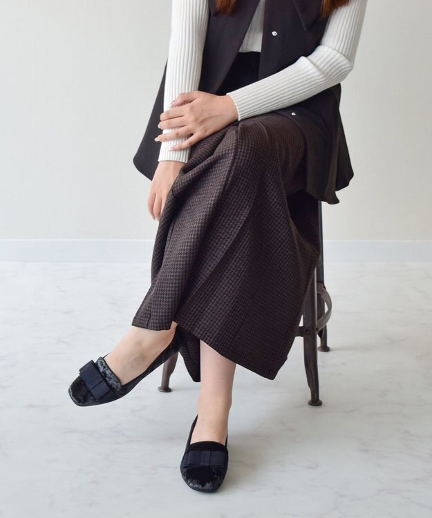 Bridget Birkin ＜3E＞【Bridget Birkin Walk】スクエアオペラコンフォートシューズ ブラック雑材