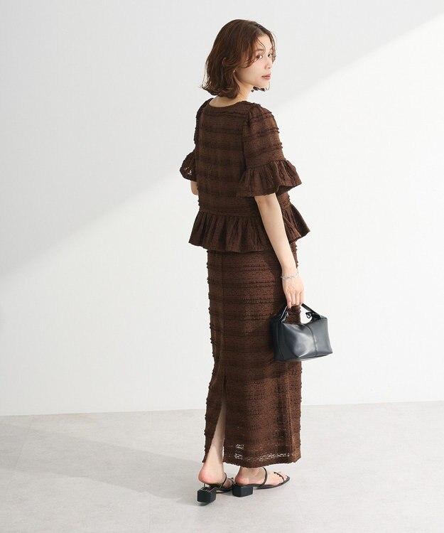 Green Parks ・ＳＵＧＡＲ　ＳＰＯＯＮ　レースフリルプルオーバー Brown