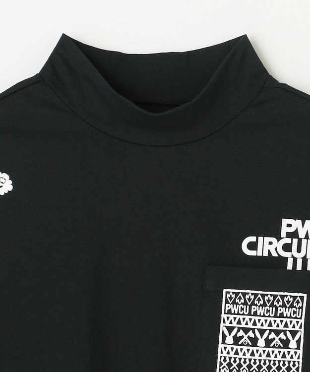 PW CIRCULUS 【吸水速乾 / UV遮蔽率99.5% UVカット / ストレッチ】【MEN】DELFT ロングスリーブモックT ゴルフ ブラック系