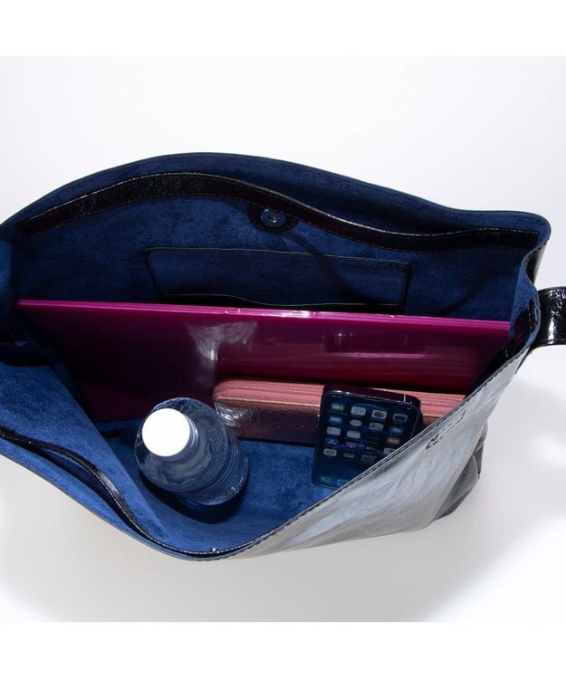 UNBILLION カシュカシュ cachecache / クラッシュメタリック2wayホーボーショルダー ブラック