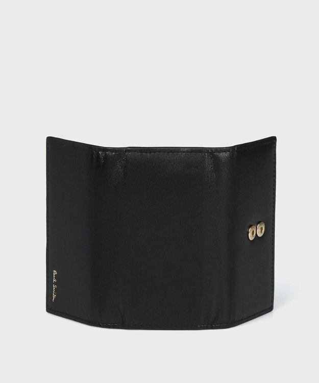 Paul Smith ブライトストライプトリムSS24 キーケース ブラック