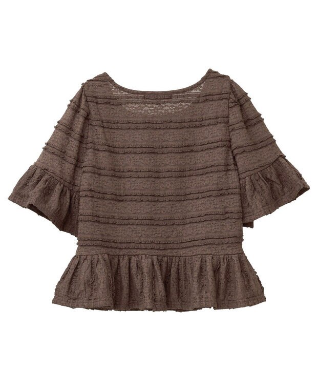 Green Parks ・ＳＵＧＡＲ　ＳＰＯＯＮ　レースフリルプルオーバー Brown