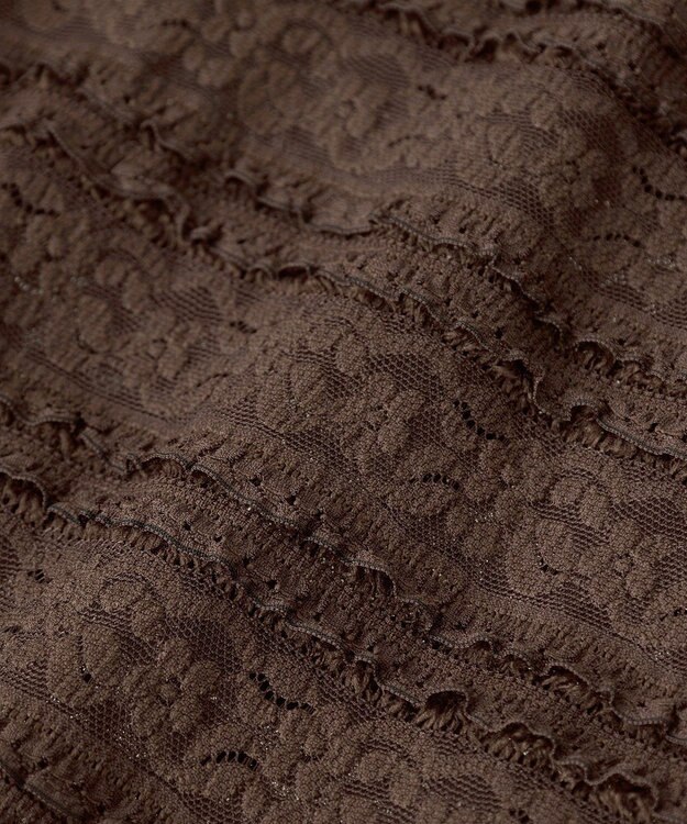 Green Parks ・ＳＵＧＡＲ　ＳＰＯＯＮ　レースフリルプルオーバー Brown