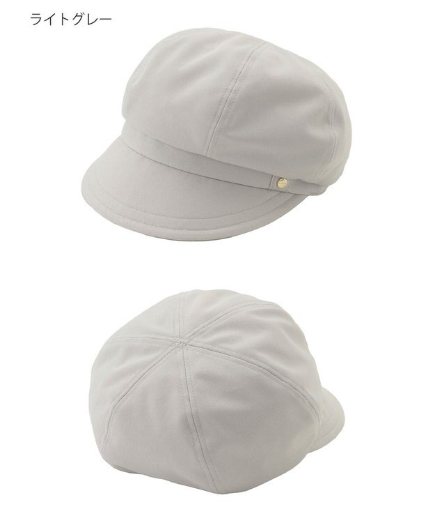 MOONBAT 【日本製/洗える/サイズ調整】フルラ (FURLA) ロゴチャーム付 キャスケット ライトグレー