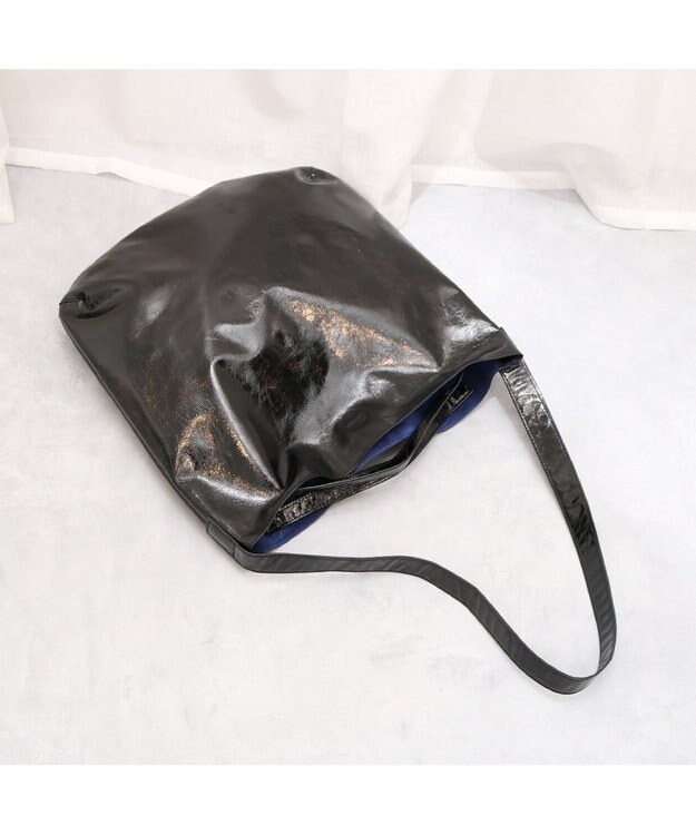 UNBILLION カシュカシュ cachecache / クラッシュメタリック2wayホーボーショルダー ブラック