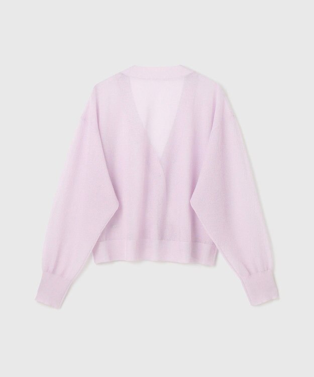 GRACE CONTINENTAL シアージョーゼットカーディガン ラベンダー