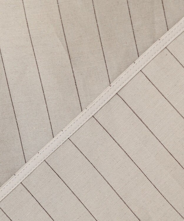 BEIGE， ERYTH / リネンストライプ キャミソール Flax × Bordeaux