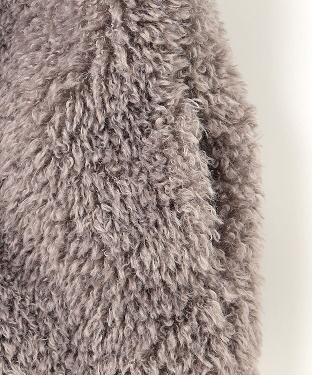 Feroux プードルファーベスト ライトグレー系