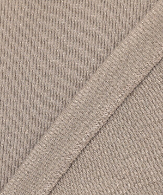 ICB 【WEB限定カラーあり・洗える】 ブロードステッチリブ タンクトップ クリームブラウンラメ系