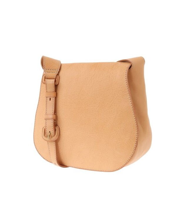 genten クオイオ　かぶせ付きショルダーバッグ ヌメベージュ