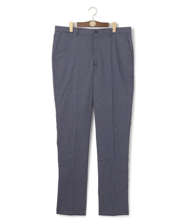 J.PRESS MEN 【KING SIZE】【ストレッチ】シャドウ千鳥ストレッチ ステムテーパードパンツ ネイビー系