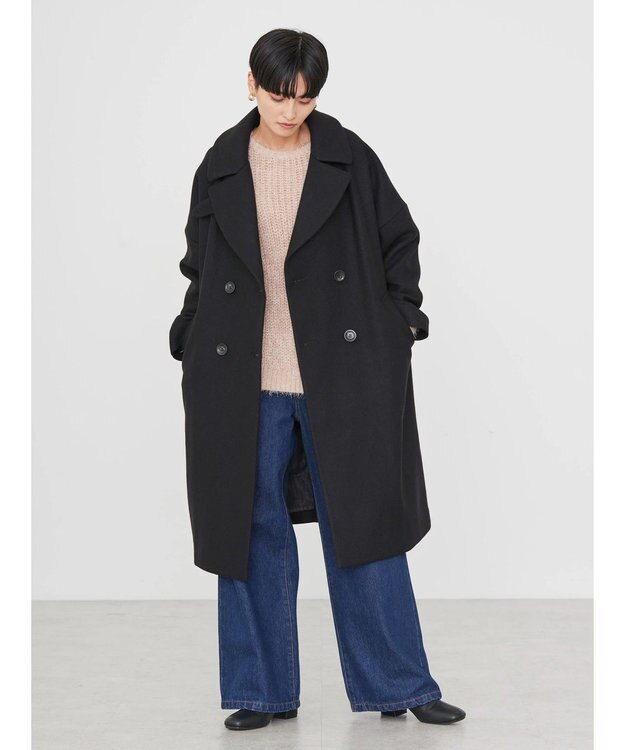 AMERICAN HOLIC 【匠】ドロップショルダーチェスターＢＩＧコート Black