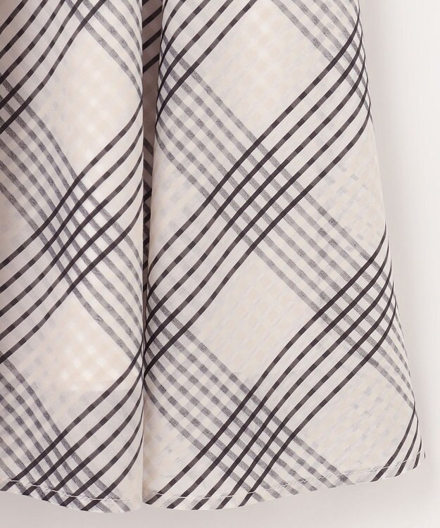 ANY SIS 【洗える】ツートーンシアーチェック スカート アイボリー系