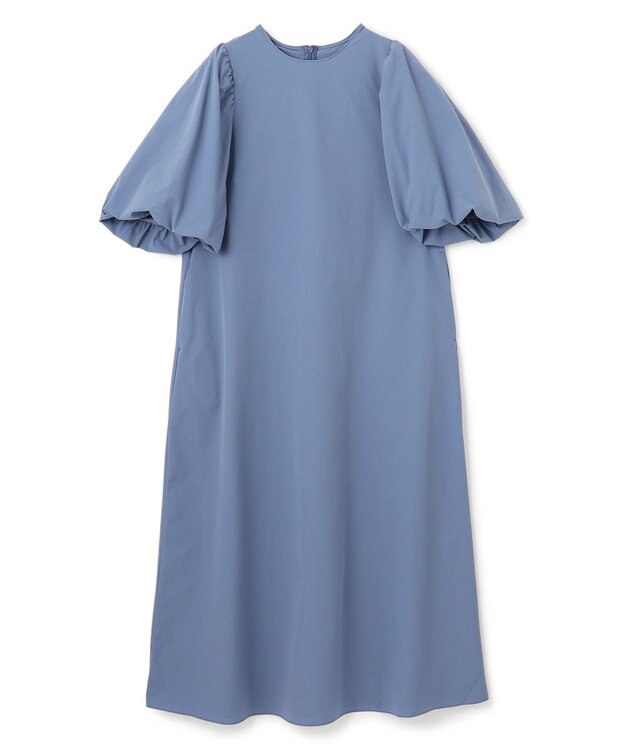 UNFILO FINE MOVE ボリュームスリーブ ワンピース ダルブルー