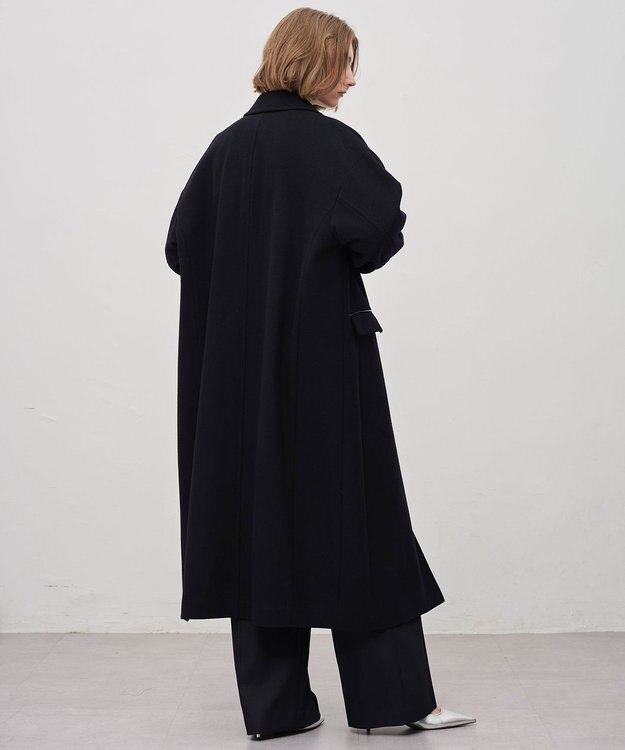 uncrave ライトメルトン ロングチェスターコート ネイビー