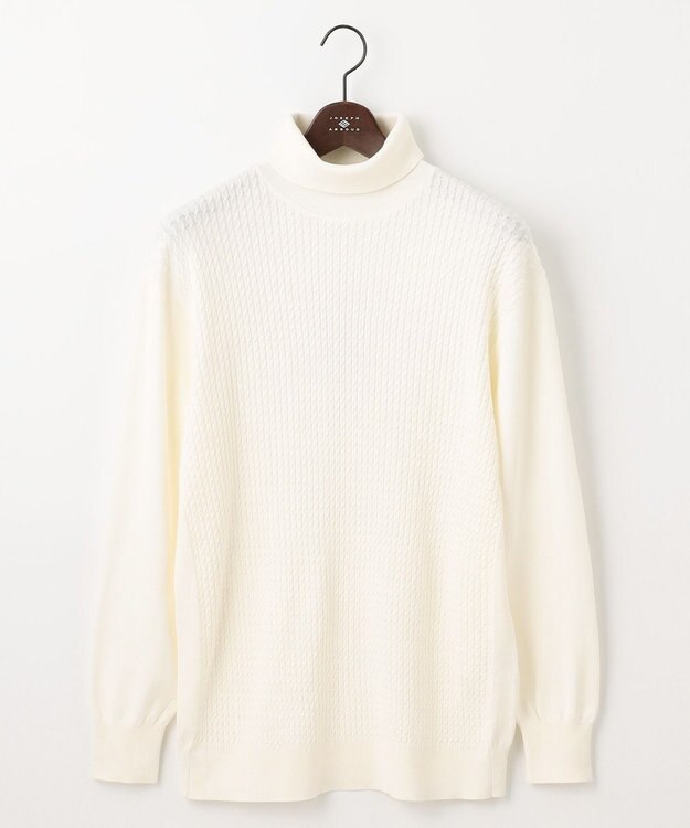 JOSEPH ABBOUD 【キングサイズ・洗える/チクチクしない/3シーズン対応】SNOWY タートルネック ニット アイボリー系