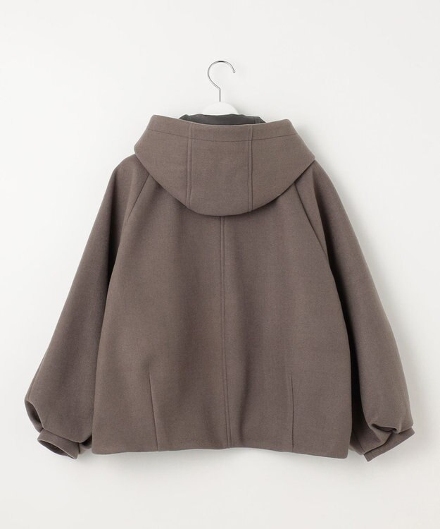 Feroux 【古畑星夏さん着用】パフスリーブフード アウター ダークブラウン系