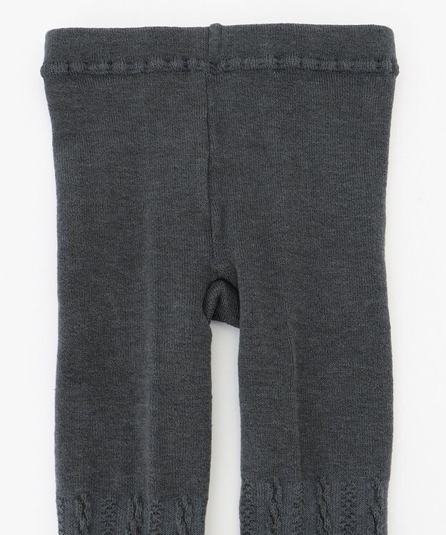 組曲 KIDS 【100~160cm】ケーブルフロート タイツ ライトグレー系