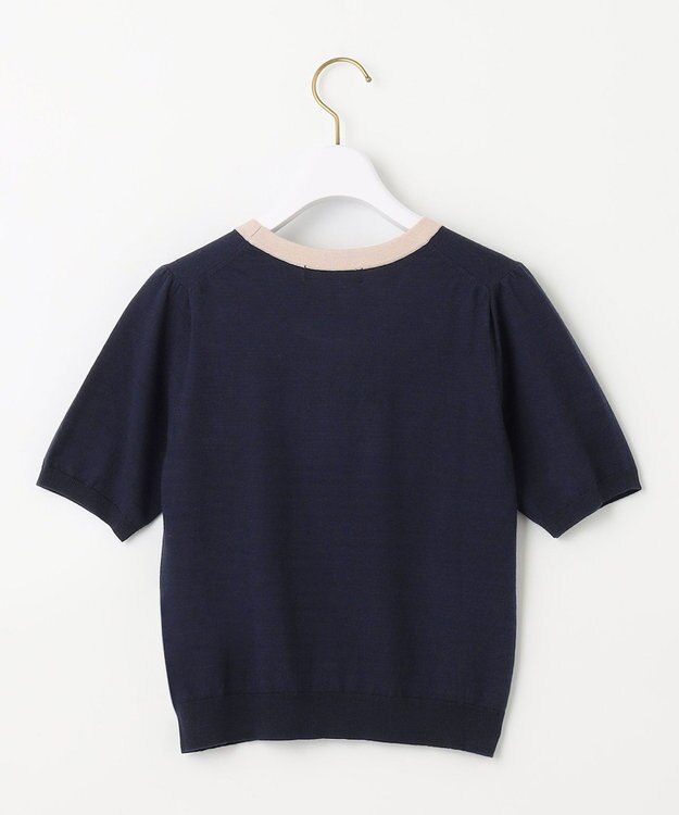 ANY SIS S 【低身長企画】バイカラー アンサンブル ネイビー