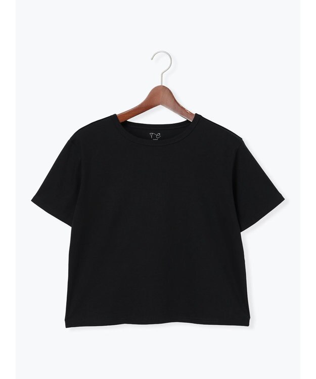 Te chichi ミニマルネックTシャツ ブラック