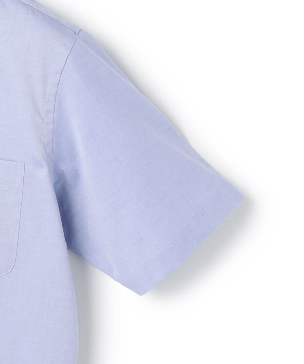 J.PRESS MEN 【PREMIUM PLEATS / 形態安定】ピンオックス 半袖シャツ / B.D. ダルブルー系
