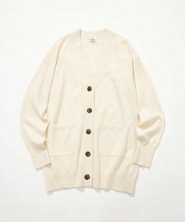 23区 【洗える】ピュアカシミヤ カーディガン ホワイト系