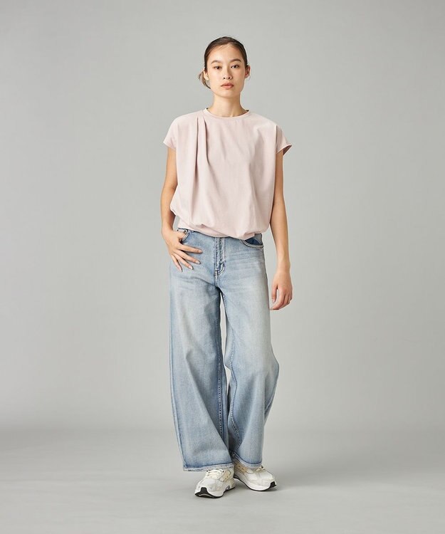 Chacott HandsomeCotton ドレープTシャツ グレイッシュローズ