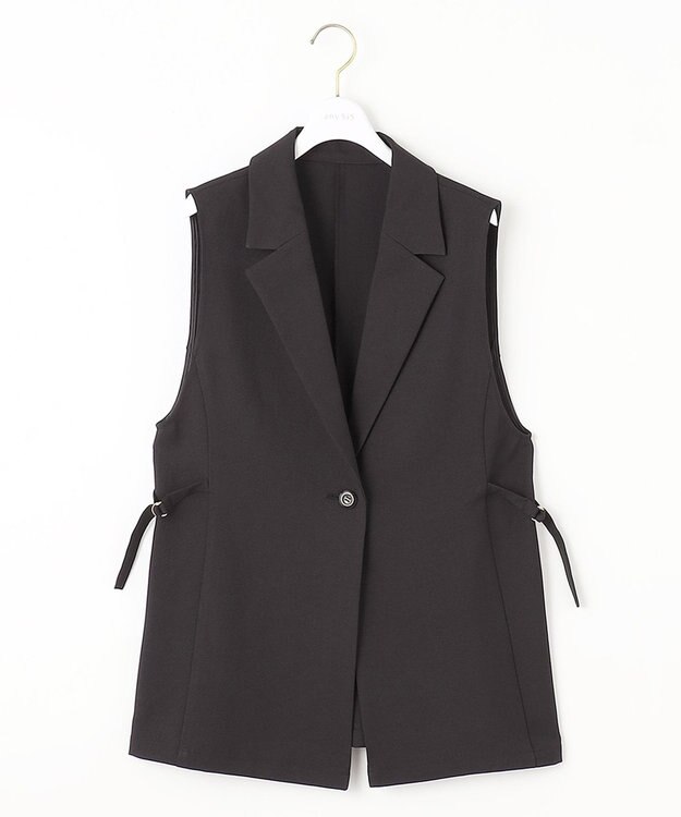 ANY SIS 【洗える】テーラード ジレ ブラック