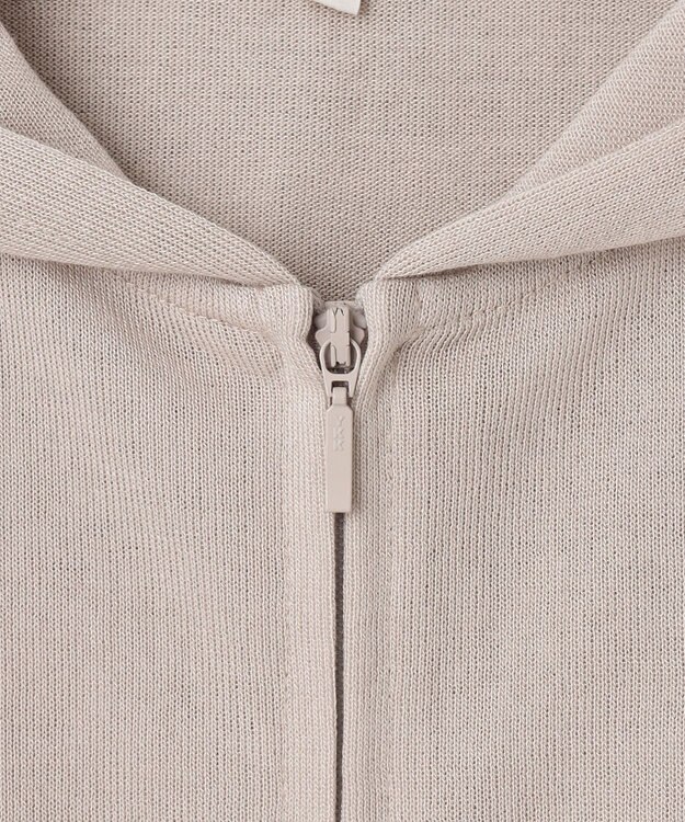 自由区 L 【接触冷感・UVケア・洗える】ファンクショナルジップアップ パーカー サンドベージュ