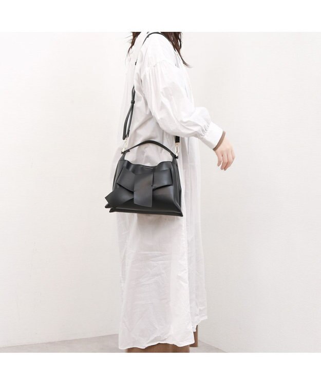 UNBILLION カシュカシュ cachecache / ビッグリボンスワローマチ2wayショルダー ブラック