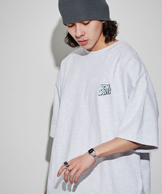 WEGO 【ユニセックス着用ITEM/綿100％/SMLサイズ】別注ベンデイビスプランプロゴT オートミール