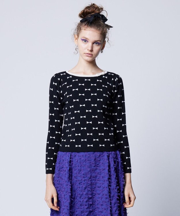 TOCCA 【洗える！】BOWTIFUL KNIT ニット ブラック系