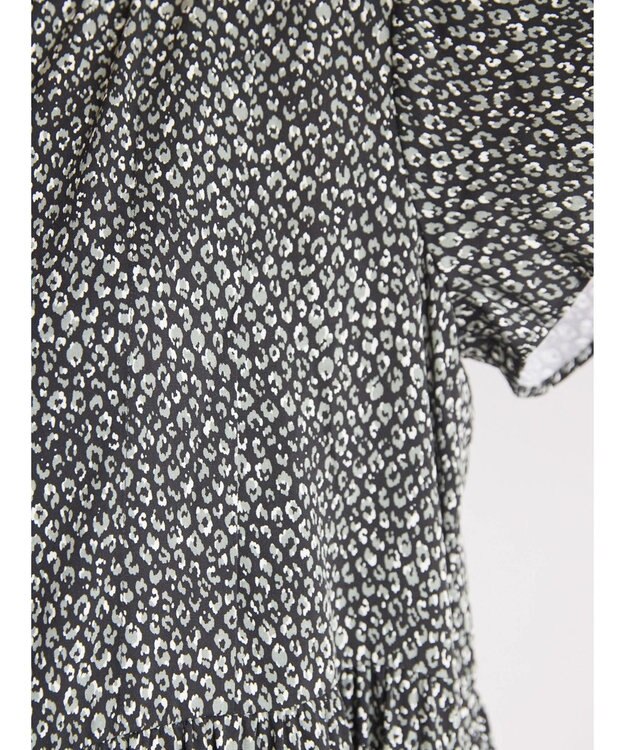 AMERICAN HOLIC アソートプリントフレンチスリーブワンピース Leopard