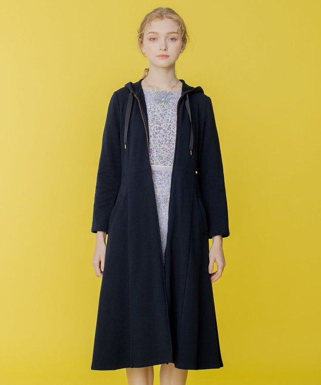 TOCCA 【洗える！】HOODIE ロングフーディー ネイビー系