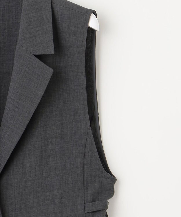 ANY SIS 【セットアップ可】ドライタッチクール ジレ チャコールグレー