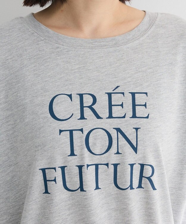 Green Parks ウエストドロストドッキングロゴプルオーバー Gray Mixture