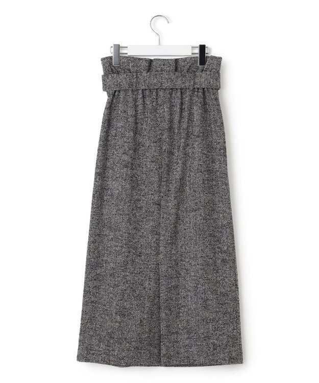 23区 ヘリンボーンループツイード Iライン スカート ブラック系