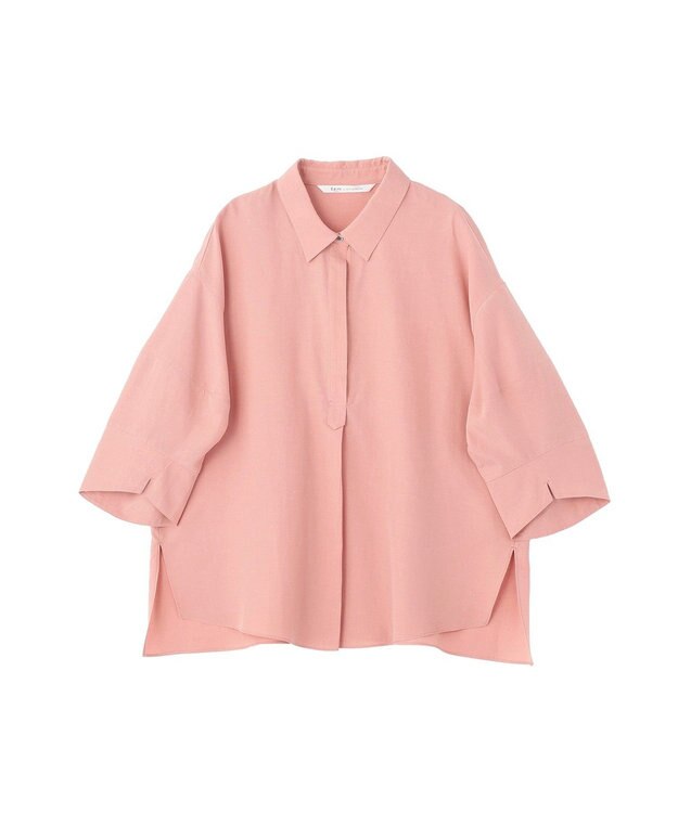 YECCA VECCA バルーン袖スキッパーシャツ Pink
