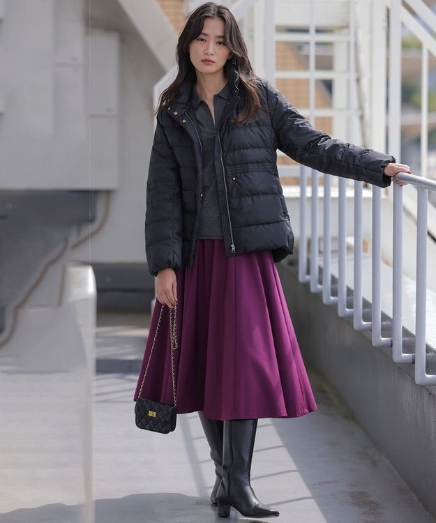 組曲 S ライトタフタショート ダウン ブラック系