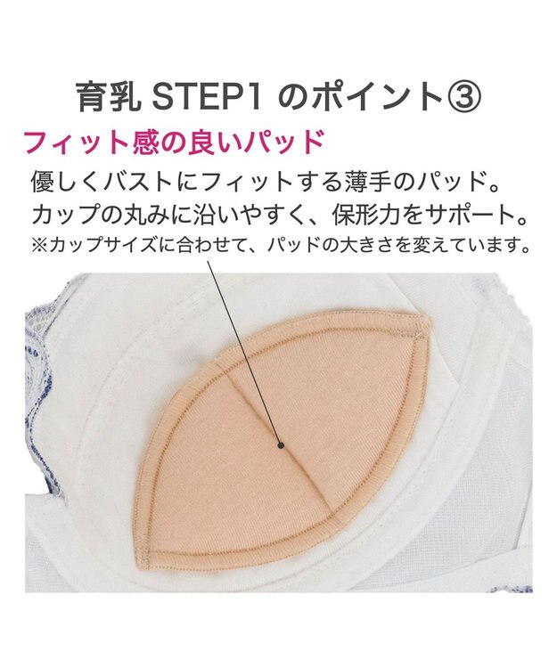 BRADELIS New York 【BRADELIS New York / 育乳補整ブラ・STEP1 集める】ジャスミンステップ1ブラ25S1 ブラデリス 補正 ブラジャー ホワイト