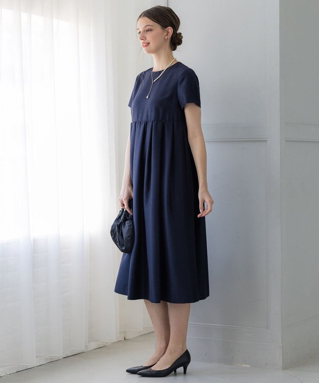 23区 L 【APPLAUDIR】トリアセシャンタン ドレス ネイビー