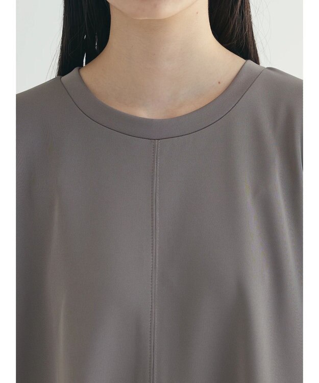 Green Parks armonia. 袖ボリュームポンチワンピース Gray Beige